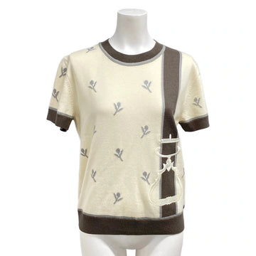 Hermes Cream Dark Gray Light Wool