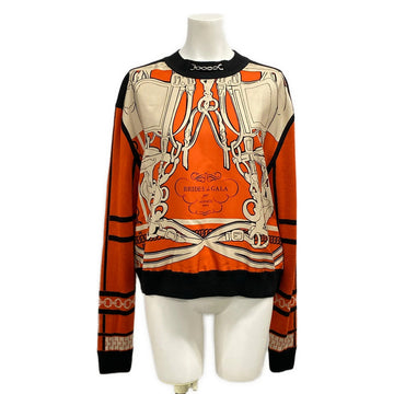 Hermes Orange Beige Black Silk Cashmere