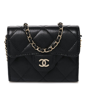 Chanel Caviar Quilted Flap Card Holder