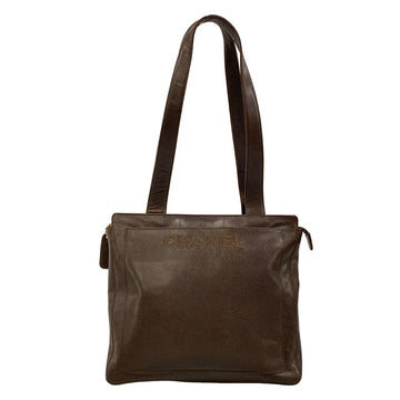 Chanel Dark Brown Calfskin Shoulder Bag
