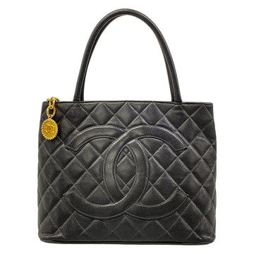 Chanel Caviar Medallion Tote Black
