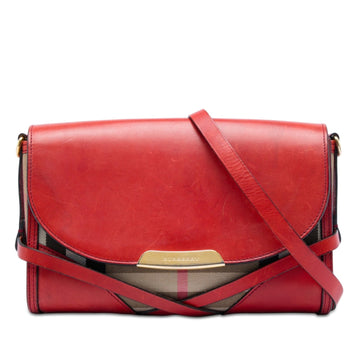 Burberry Leather And House Check Canvas