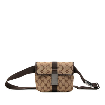 Gucci Gg Canvas Belt Bag Pre-Loved Beige
