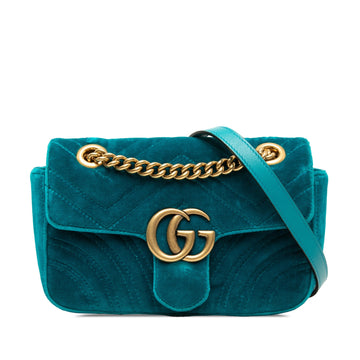 Gucci Small Gg Marmont Matelasse Velvet