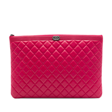 Chanel Large Quilted Calfskin Chain Boy