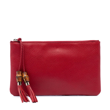 Gucci Calfskin Bamboo Clutch Pre-Loved