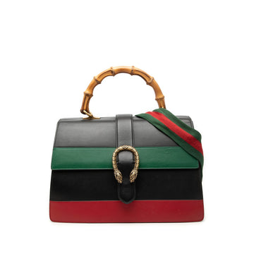 Gucci Large Calfskin Bamboo Dionysus Web