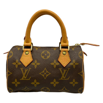 Louis Vuitton Mini Speedy Handbag Canvas