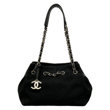 Chanel V Stitch (Chevron) Black Canvas