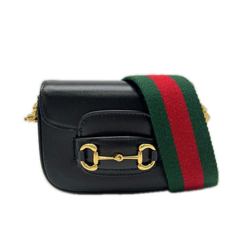 Gucci Horsebit Shoulder Bag Leather Mini