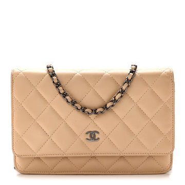 Chanel Lambskin Quilted Wallet On Chain