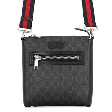 Gucci Web Strap Front Zip Messenger Bag