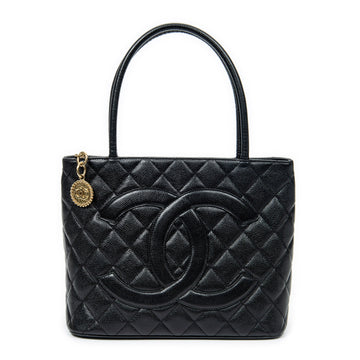 Chanel Medallion Tote Quilted Caviar