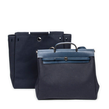 Hermes Herbag Toile And Leather Mm