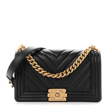 Chanel Calfskin Chevron Quilted Medium