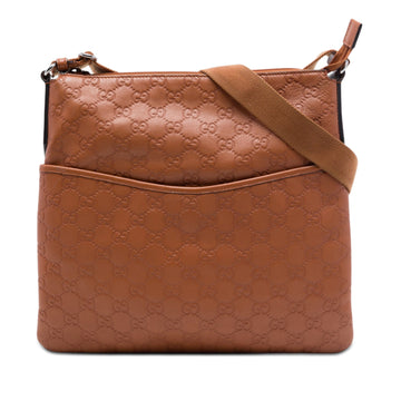 Zip Messenger Bag Guccissima Leather