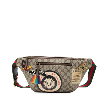 Gucci Courrier Zip Belt Bag Gg Coated