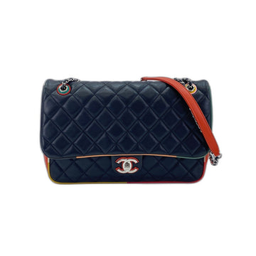 Chanel Shoulder Bag Leather Black