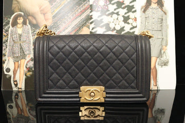 Chanel Le Boy Medium Deep Navy Blue