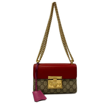 Gucci Padlock Small/Gg Supreme Beige