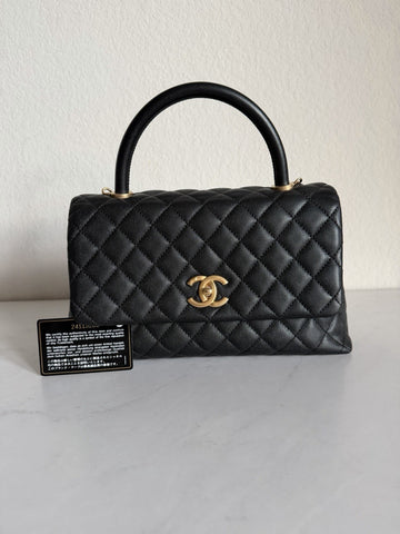 Chanel Coco Handle Medium Black Caviar