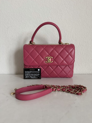 Pink Chanel Trendy Cc Top Handle Bag