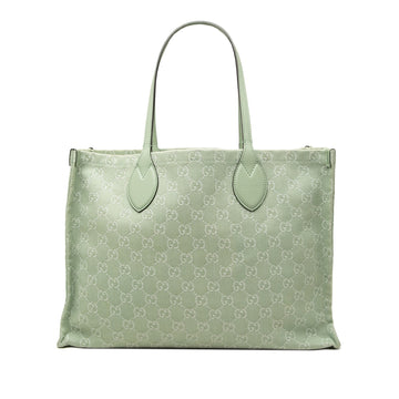 Gucci Large Gg Denim Ophidia Tote Pre-
