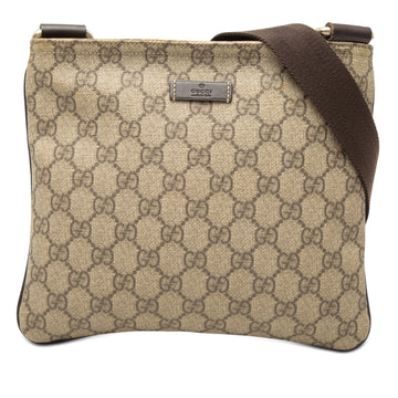Gucci Zip Top Messenger Bag Gg Coated