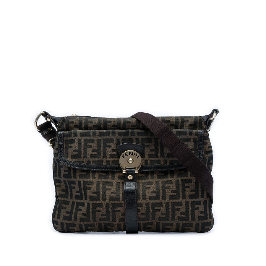 Fendi Zucca Canvas Chef Zip Crossbody