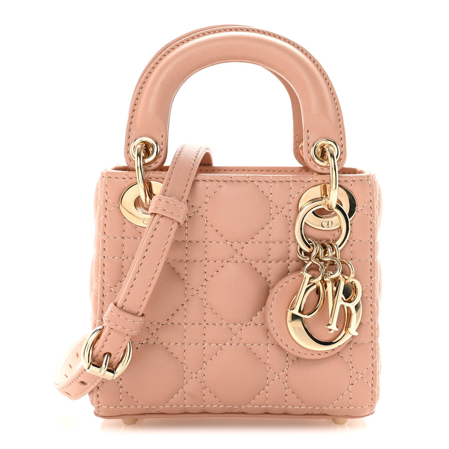 Christian Dior Lambskin Cannage Micro