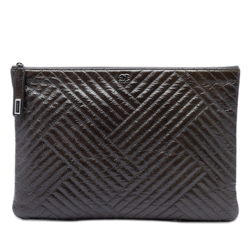 Chanel Large Distressed Chevron Patent