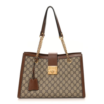 Gucci Gg Supreme Medium Padlock Tote