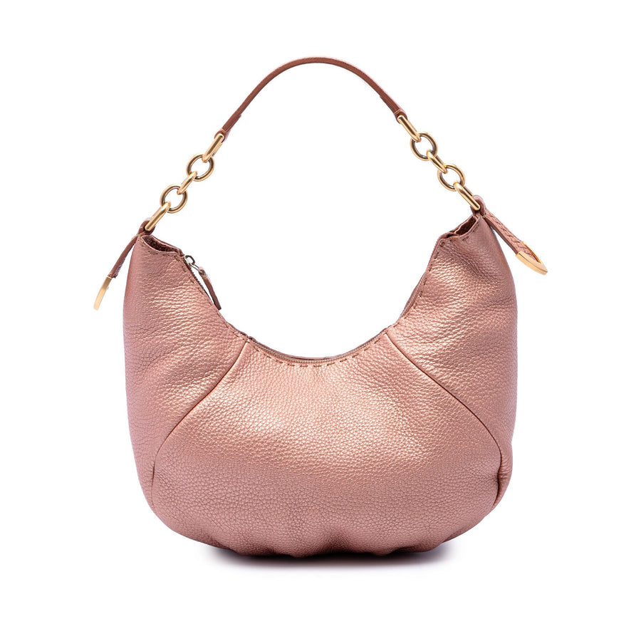Fendi Metallic Pebbled Leather Selleria