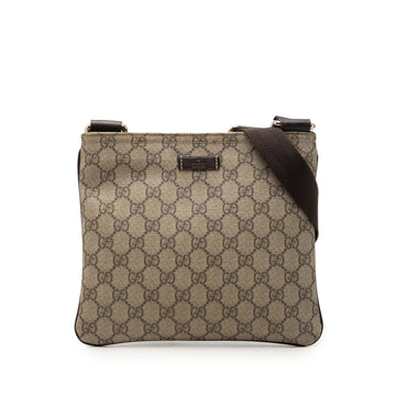 Gucci Zip Top Messenger Bag Gg Coated