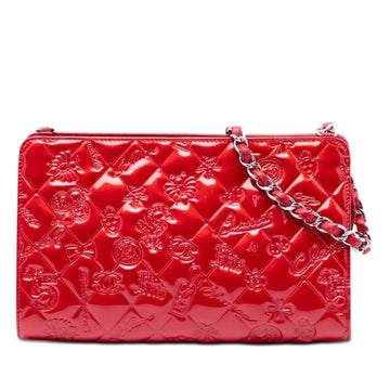 Chanel Quilted Patent Embossed Lucky
