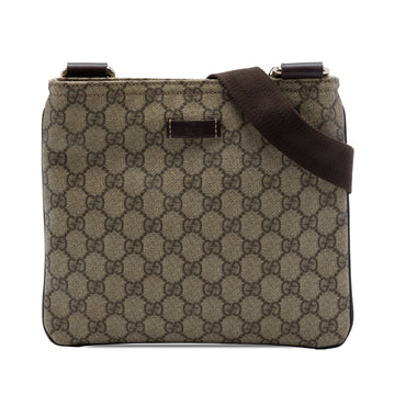 Gucci Zip Top Messenger Bag Gg Coated