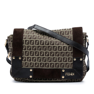 Fendi Zucchino Canvas Messenger Bag Pre-