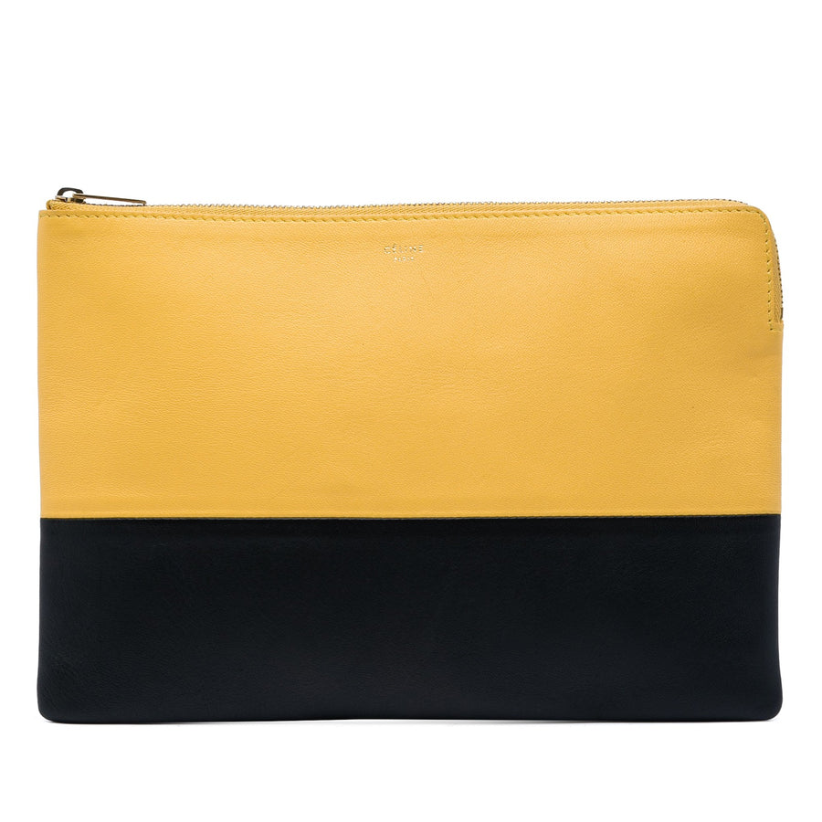 Celine Bicolor Leather Solo Clutch Pre-
