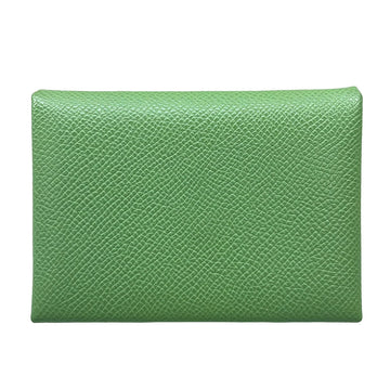 Hermes Calvi Duo Vert Criquet Veau Epsom
