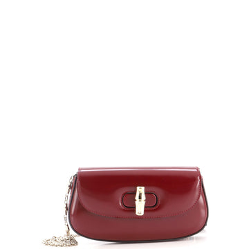 Gucci Bamboo Night Chain Clutch Leather