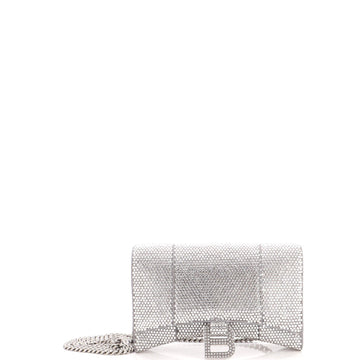 Balenciaga Hourglass Chain Wallet Suede