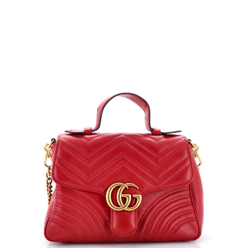 Gucci Gg Marmont Top Handle Flap Bag
