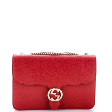 Gucci Interlocking Shoulder Bag Leather