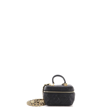 Chanel Top Handle Zip Around Vanity Case