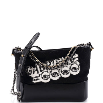 Chanel Gabrielle Logo Hobo Quilted Felt