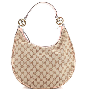 Gucci Twins Hobo Gg Canvas Medium