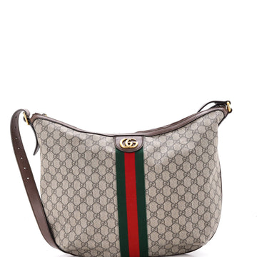Gucci Ophidia Half Moon Hobo Gg Coated