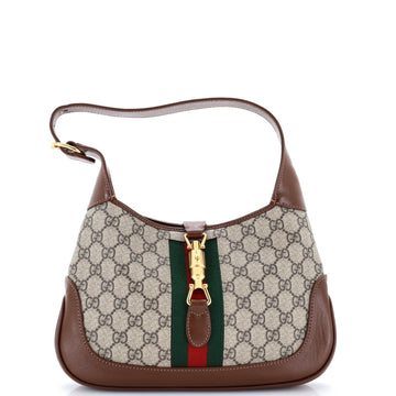 Gucci Jackie Hobo Gg Coated Canvas Small