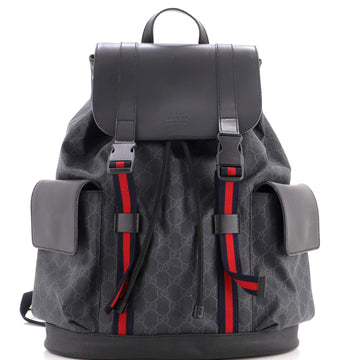 Gucci Double Pocket Buckle Backpack Gg