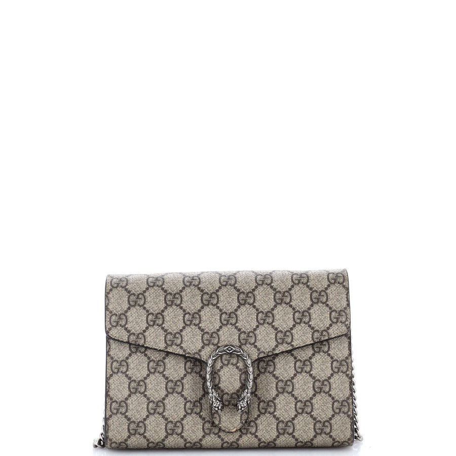 Gucci Dionysus Chain Wallet Gg Coated